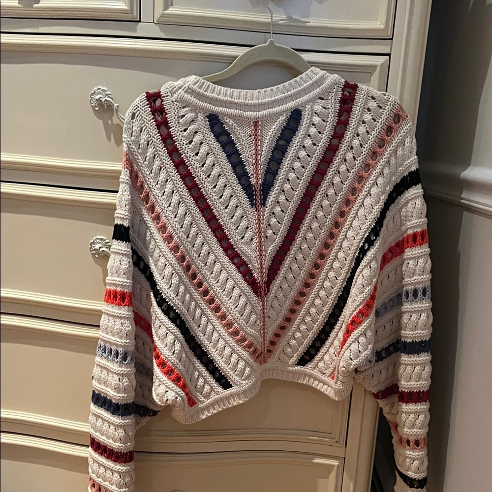 Ba&sh Cream Knit with Red and Blue Details - Picture 4 of 4
